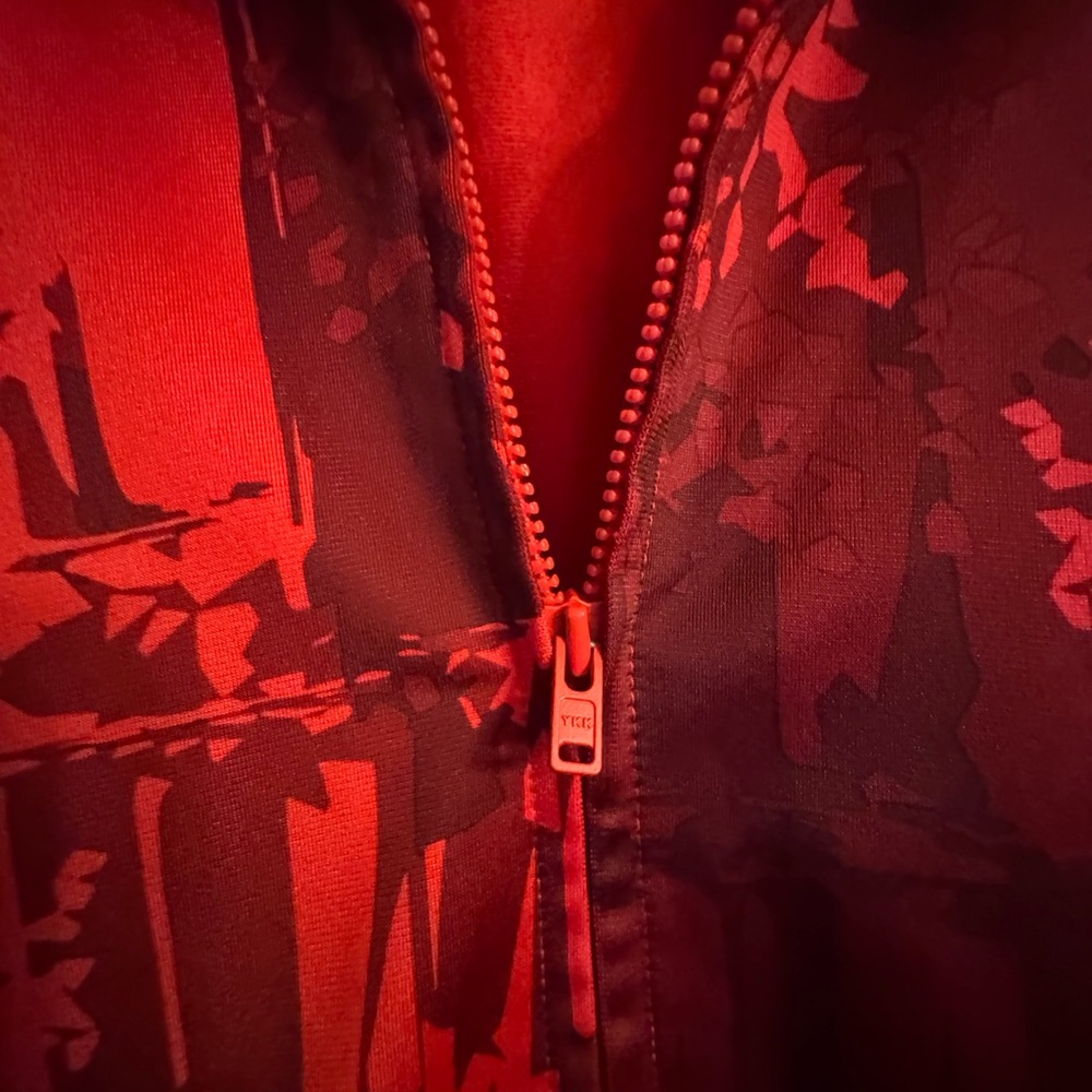 adidas Red Patterned Track Jacket - Picture 6 of 7